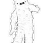 Muno Wander Around In Yo Gabba Gabba Coloring Page Coloring Sun