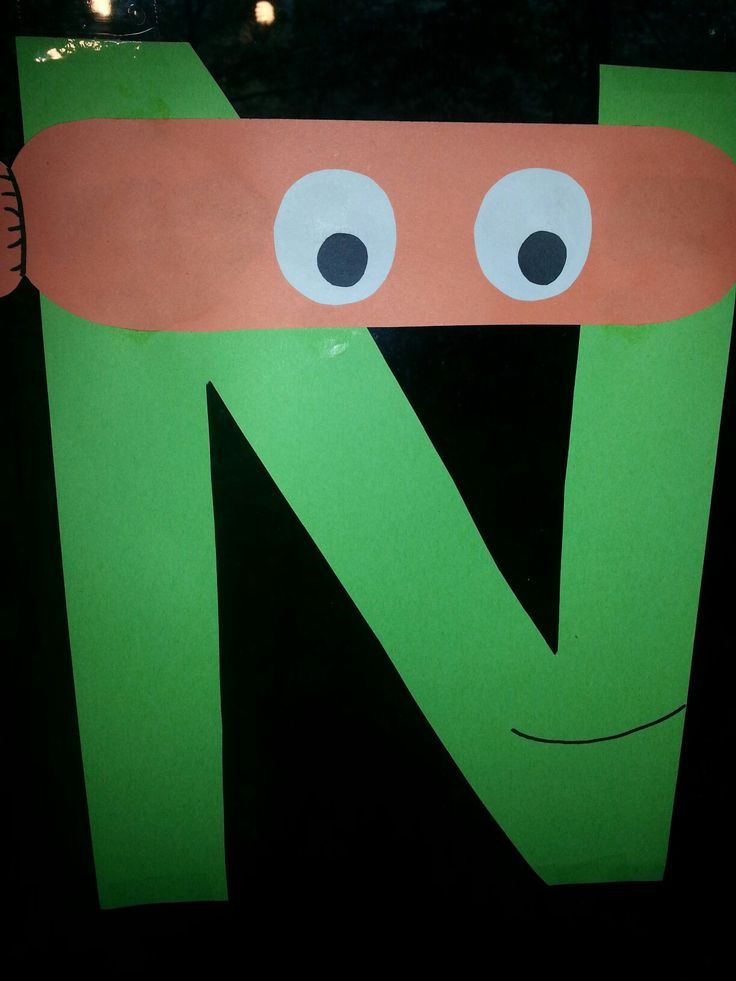 N Is For Ninja Turtle Letter Of The Week Letter N Preschool Crafts 