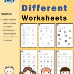 Pre K Same And Different Worksheets And Activities