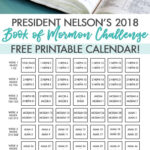 President Nelson S 2018 Book Of Mormon Challenge Reading Chart