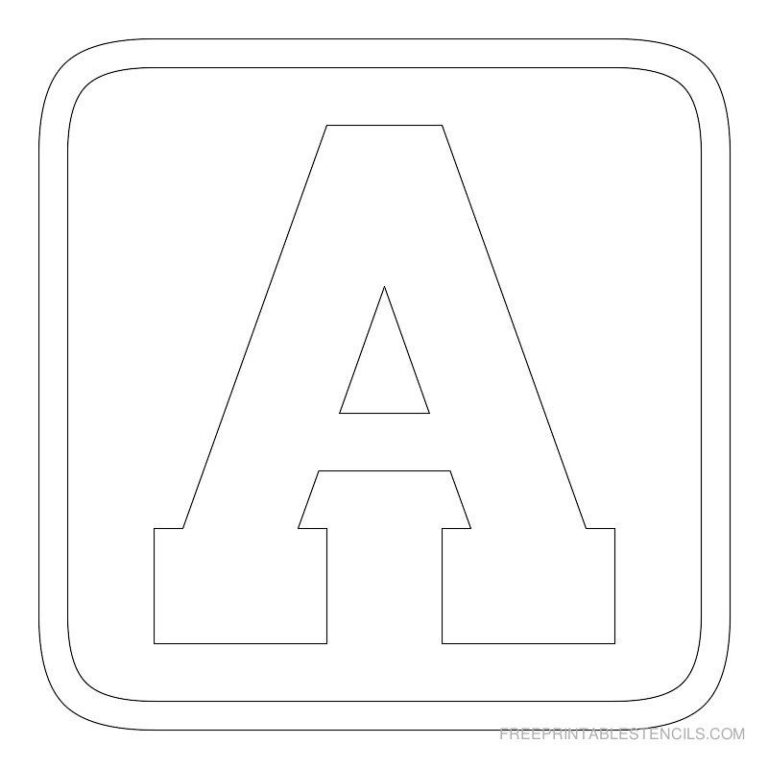 Printable Block Letter Stencils Free Printable Stencils Com Free | ABC