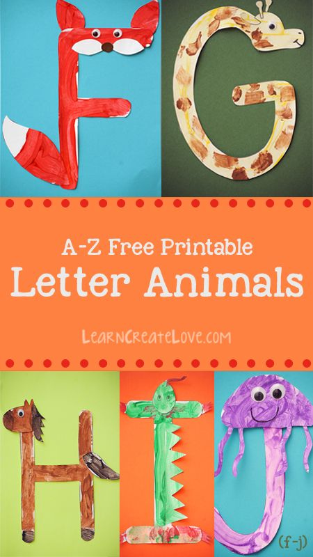Printable Letter Animals F J Alphabet Activities Preschool Alphabet 