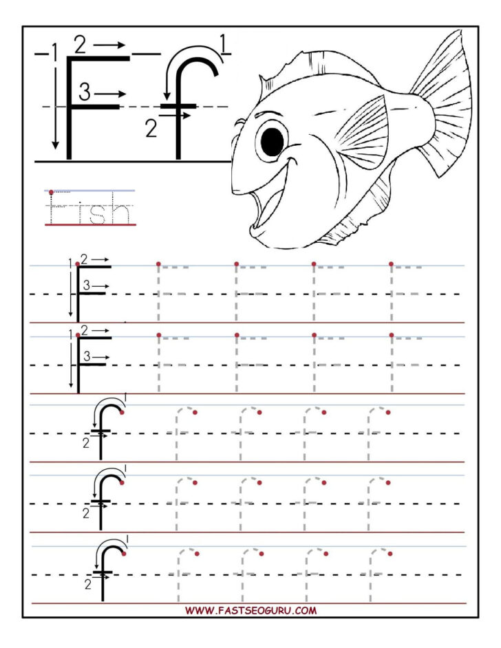 Alphabet Tracing Worksheets F