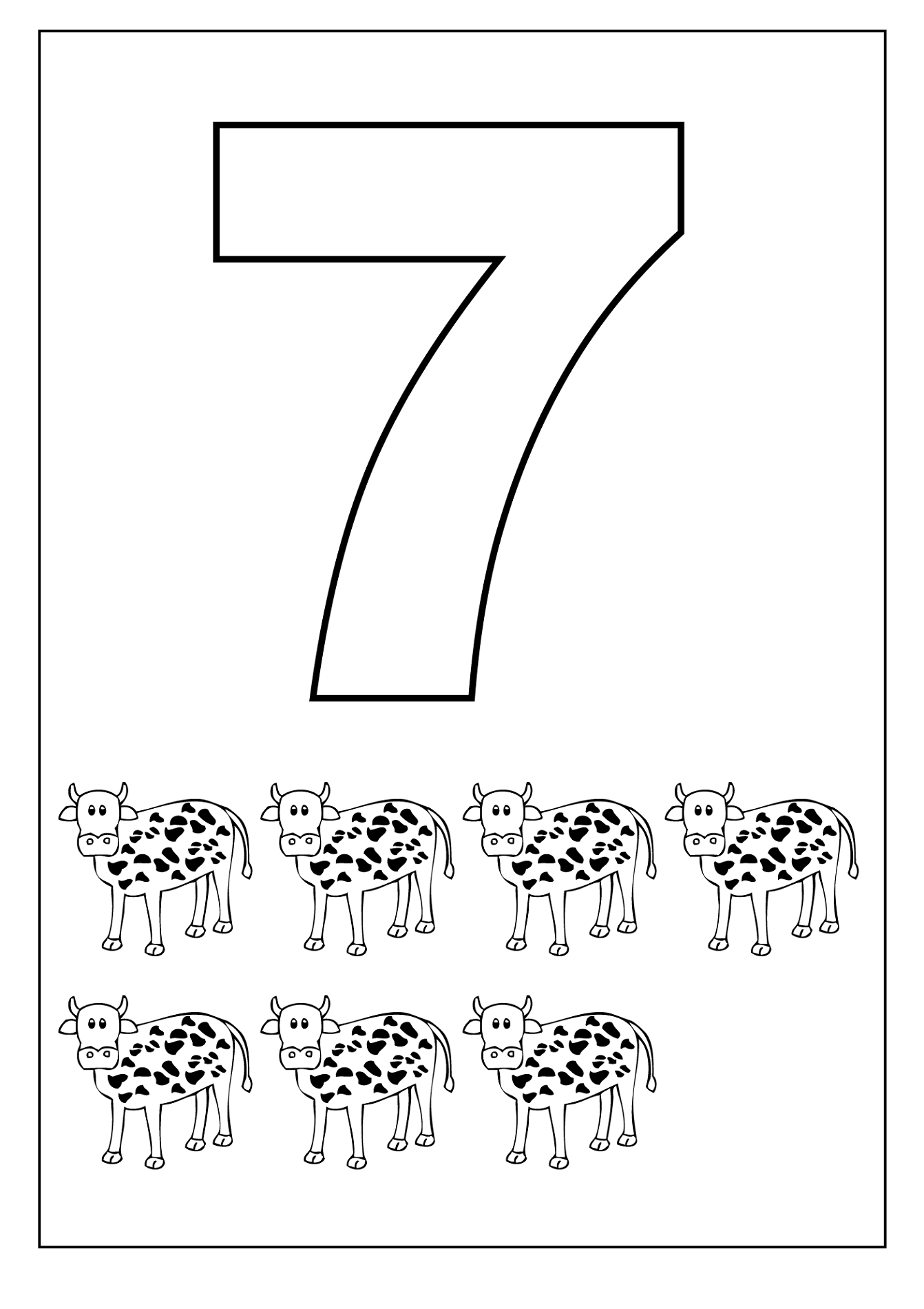 Printable Number 7 Worksheets Activity Shelter