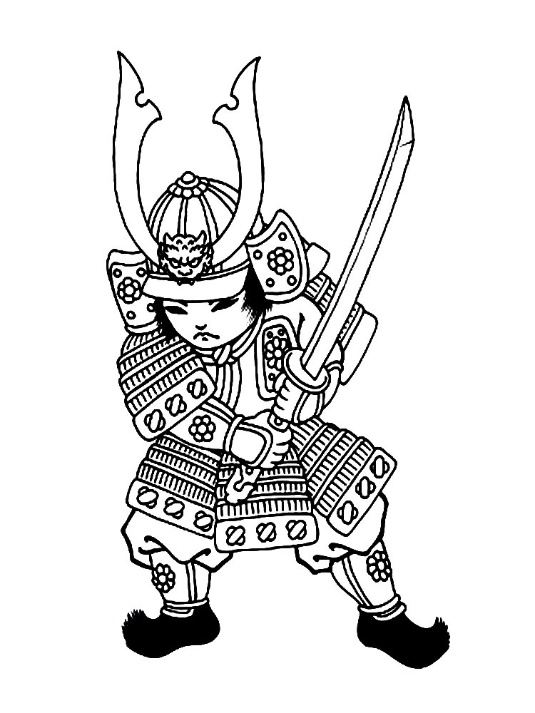 Samurai Coloring Pages To Download And Print For Free