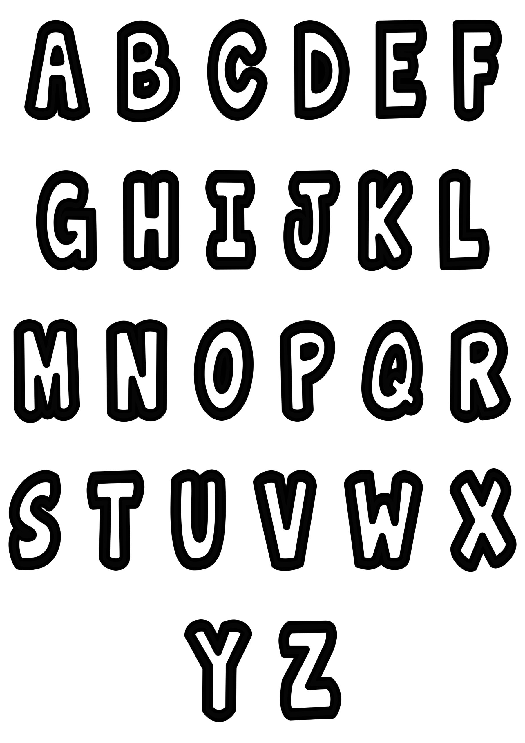 Simple Alphabet 2 Alphabet Coloring Pages For Kids To Print Color
