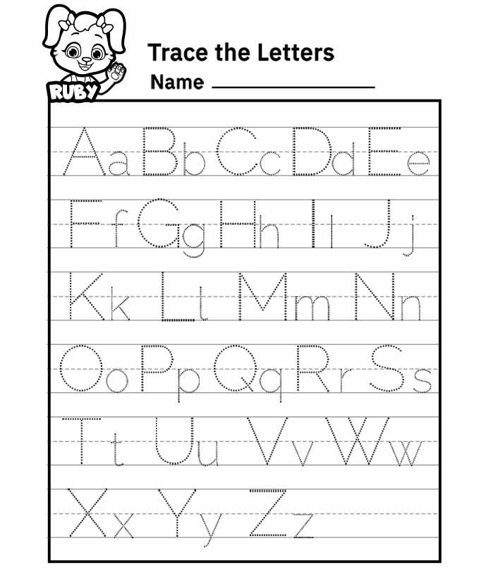 Tracing Alphabet A-Z