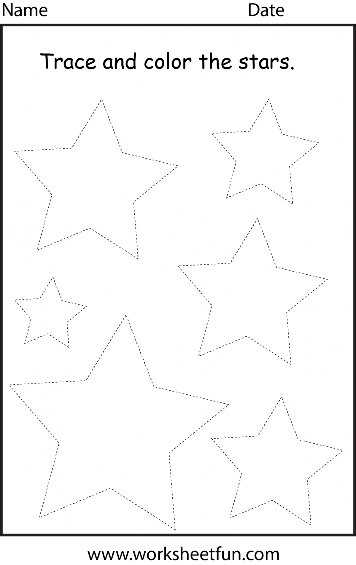 Star Pattern To Trace Worksheets Worksheet Hero