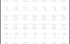 Tracing Numbers Worksheets For Kindergarten Pdf