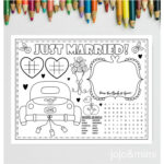 WEDDING Printable Placemat Wedding Day Activity Kids Activity Just