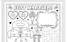 WEDDING Printable Placemat Wedding Day Activity Kids Activity Just