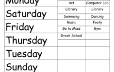 Worksheets For Days Of The Week Activity Shelter