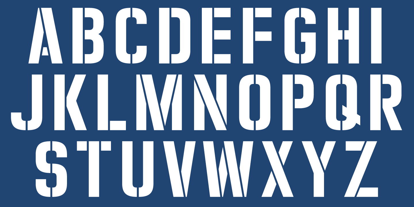 Zuboni Stencil Font Fontspring