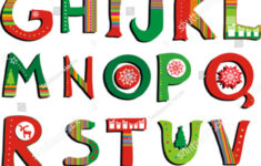 Abc Colorful Christmas Alphabet Isolated On Stock Vector (Royalty with Christmas Alphabet Vector