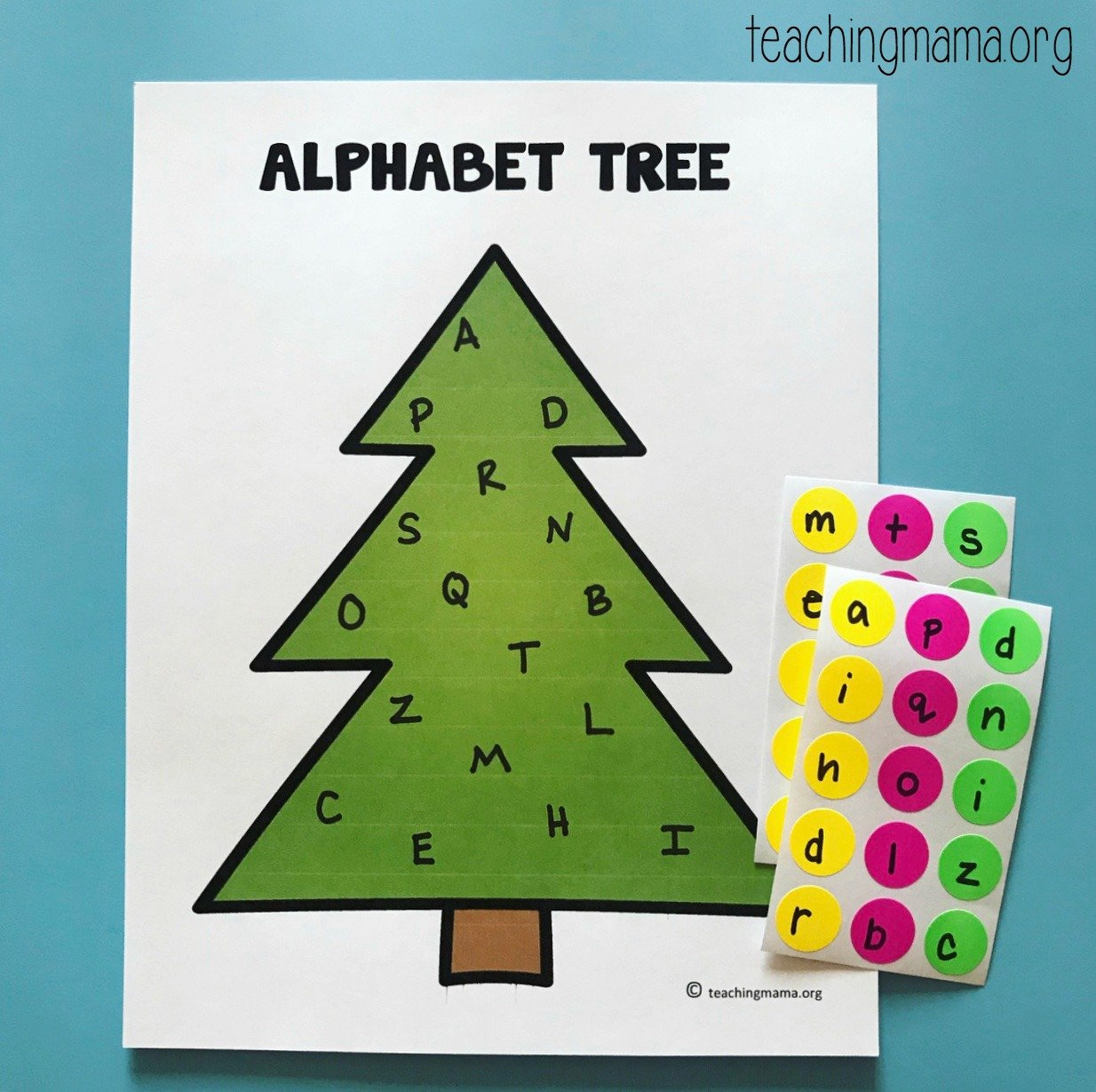 Alphabet Christmas Tree - Teaching Mama inside Christmas Alphabet Tree