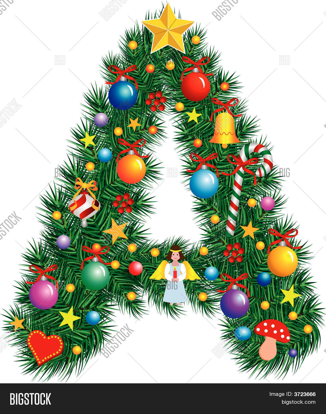 Alphabet Letter - Vector &amp;amp; Photo (Free Trial) | Bigstock for Christmas Alphabet Letter A