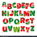 Alphabet Vektor In Weihnachten Thema. Rote: Stock Vektorgrafik Within Christmas Alphabet Vector