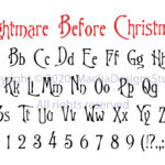 Alptraum Vor Weihnachten Schriftart Svg, Weihnachtsschrift Svg, Druckbare  Clipart Svg, Schrift Svg, Digitaler Download, Schrift Download, Sofort Throughout Nightmare Before Christmas Font Alphabet