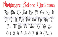 Alptraum Vor Weihnachten Schriftart Svg, Weihnachtsschrift Svg, Druckbare  Clipart Svg, Schrift Svg, Digitaler Download, Schrift Download, Sofort throughout Nightmare Before Christmas Font Alphabet