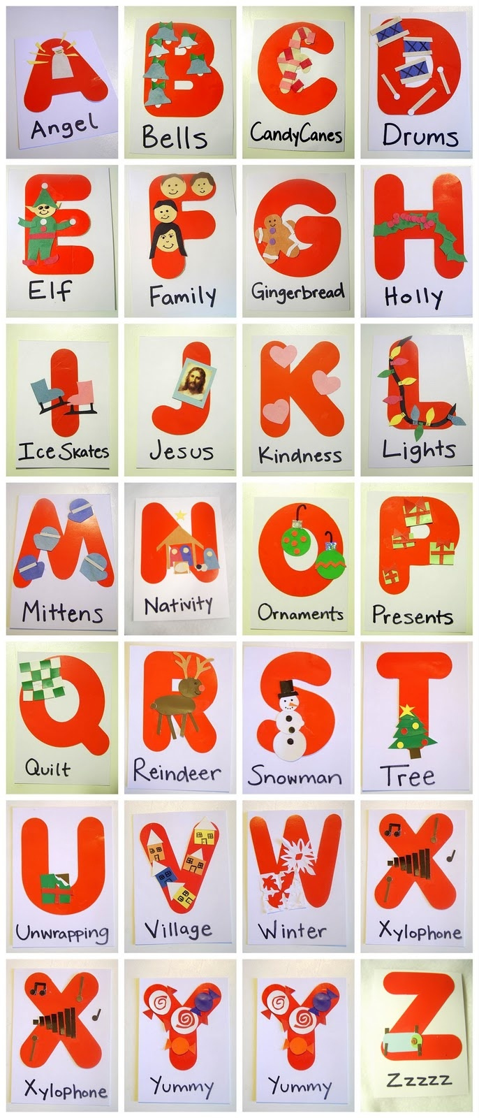 Christmas Abc&amp;#039;S for Christmas Words That Start With Every Letter of the Alphabet