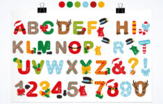 Christmas Alphabet 2Prettygrafik Design | Thehungryjpeg with Christmas Alphabet Template