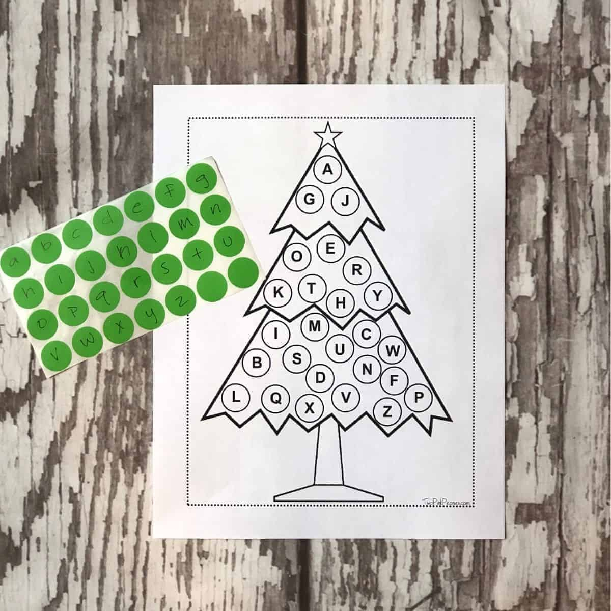 Christmas Alphabet Activity {Totally Free Instant Download} intended for Christmas Tree Alphabet Match