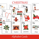 Christmas Alphabet Cards, Abc Preschool Flash Cards, Printable In Christmas Themed Words For Each Letter Of The Alphabet