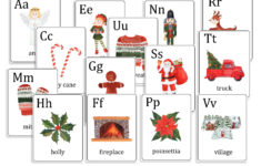 Christmas Alphabet Cards, Abc Preschool Flash Cards, Printable in Christmas Themed Words For Each Letter of the Alphabet