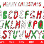 Christmas Alphabet Clipart, Holiday Svg Letters, Christmas Regarding Christmas Alphabet Stencils