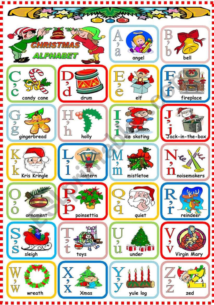 Christmas Words With Alphabet