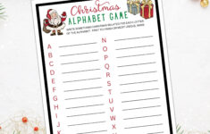 Christmas Alphabet Game / Christmas A-Z List / Christmas Party intended for Christmas Alphabet Quiz