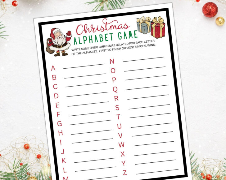 Christmas Alphabet Quiz