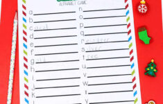 Christmas Alphabet Game For Easy Holiday Fun (Free Printable) for Christmas Alphabet Game Printable