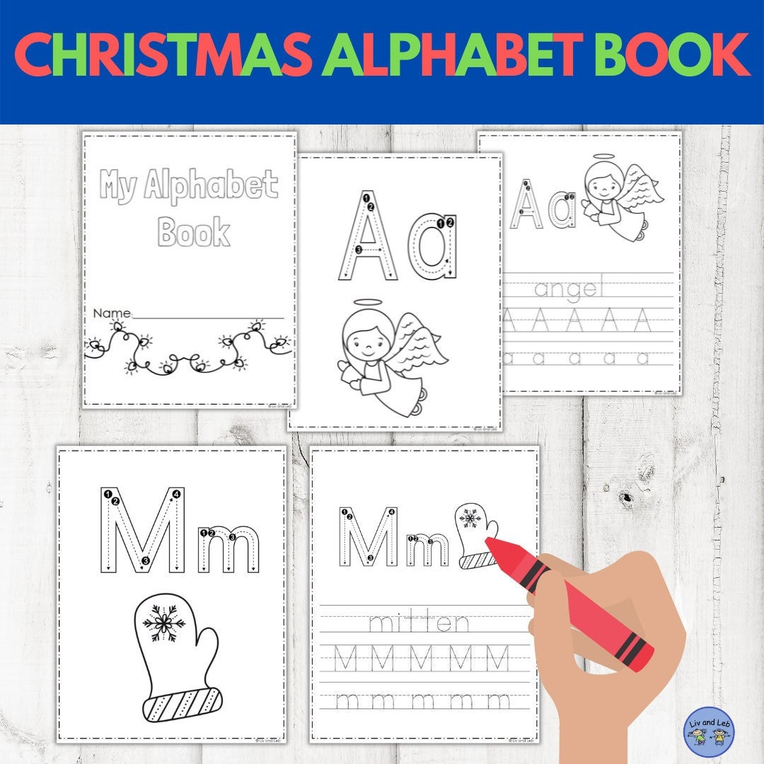 Christmas Alphabet Handwriting Abc Of Christmas Kids Coloring Book with My Christmas Alphabet Book