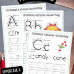 Christmas Alphabet Handwriting Worksheets Free In Christmas Alphabet Writing