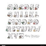 Christmas Alphabet Hi Res Stock Photography And Images   Alamy Within Christmas Alphabet Letters To Color