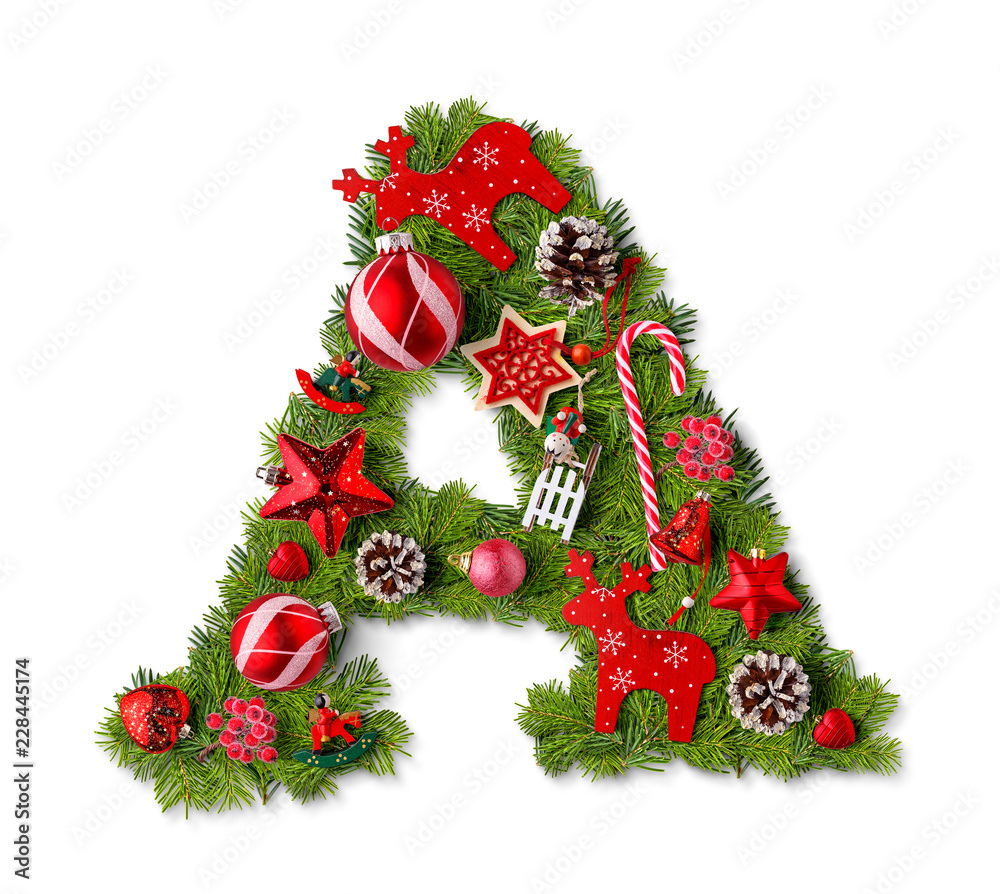 Christmas Alphabet Letter A Stock-Foto | Adobe Stock with Christmas Alphabet Letter A