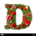 Christmas Alphabet Letter D Isolated On White Stock Photo   Alamy Within Christmas Alphabet Letter D