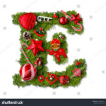 Christmas Alphabet Letter E Isolated On Stock Photo 1205388151 In Christmas Alphabet Letter E