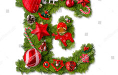 Christmas Alphabet Letter E Isolated On Stock Photo 1205388151 in Christmas Alphabet Letter E