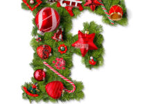 Christmas Alphabet Letter F Isolated On White Stock Photo - Alamy throughout Christmas Alphabet Letter F