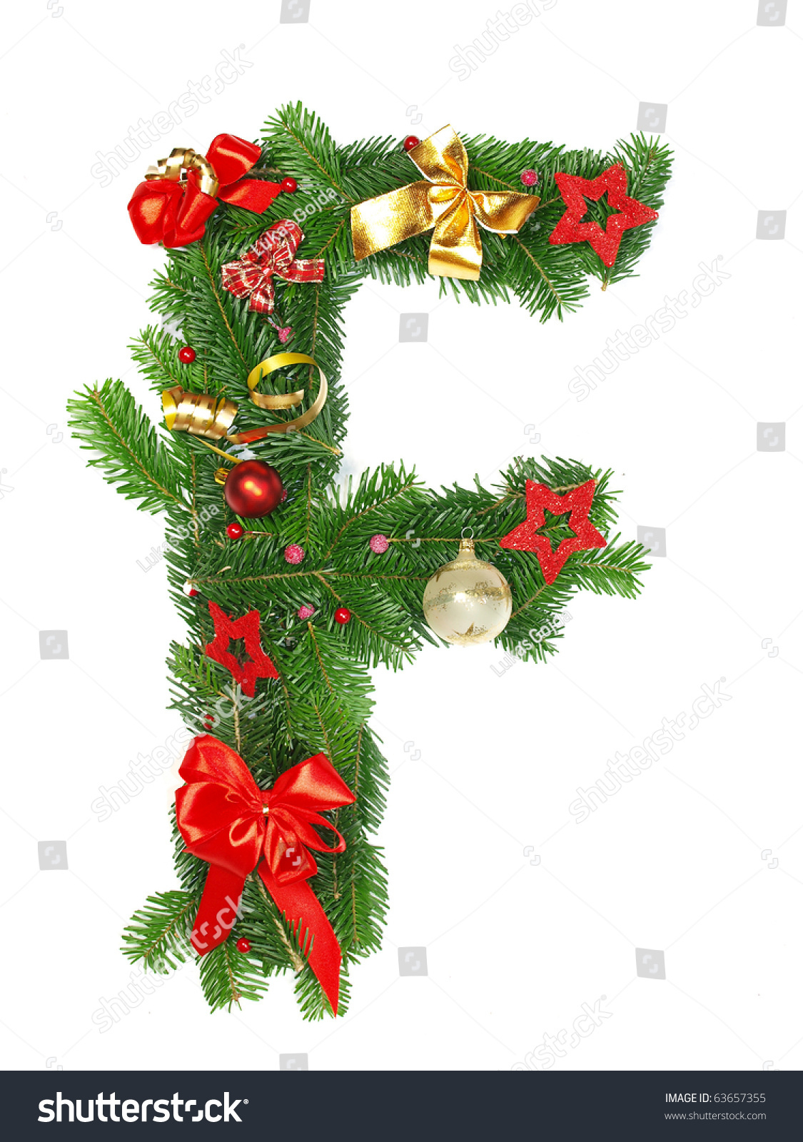 Christmas Alphabet Letter F Stock Photo 63657355 | Shutterstock intended for Christmas Alphabet Letter F