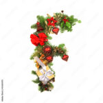 Christmas Alphabet Letter F Stock Photo | Adobe Stock In Christmas Alphabet Letter F