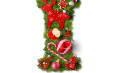 Christmas Alphabet Letter I Isolated On White Stock Photo - Alamy throughout Christmas Alphabet Letter I