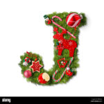 Christmas Alphabet Letter J Isolated On White Stock Photo   Alamy For Christmas Alphabet Letter J