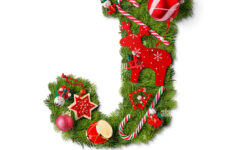 Christmas Alphabet Letter J Isolated On White Stock Photo - Alamy for Christmas Alphabet Letter J