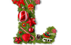 Christmas Alphabet Letter L Isolated On White Stock Photo - Alamy in Christmas Alphabet Letter L