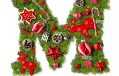 Christmas Alphabet Letter M Isolated On White Stock Photo - Alamy pertaining to Christmas Alphabet Letter M Christmas Design