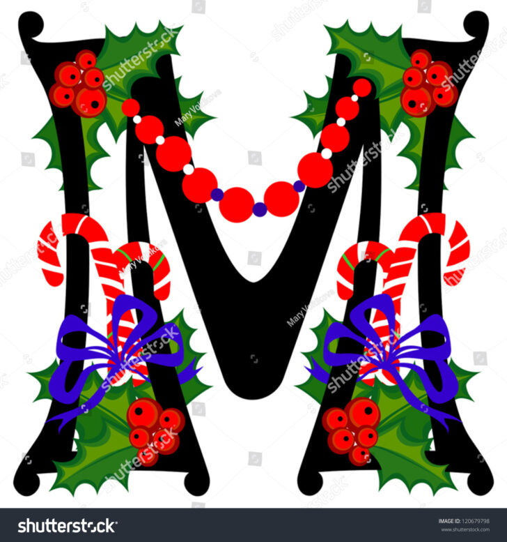 Christmas Alphabet Letter M Christmas Design