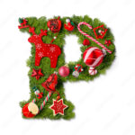 Christmas Alphabet Letter P Stock Photo | Adobe Stock Pertaining To Christmas Alphabet Letter P